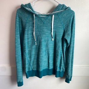 Roxy Heathered Teal Long Sleeve Pullover Hoodie